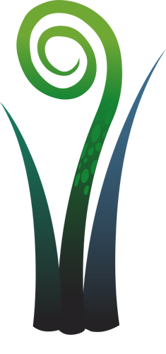 Vector de la imagen de la hoja como planta con una tapa de espiral