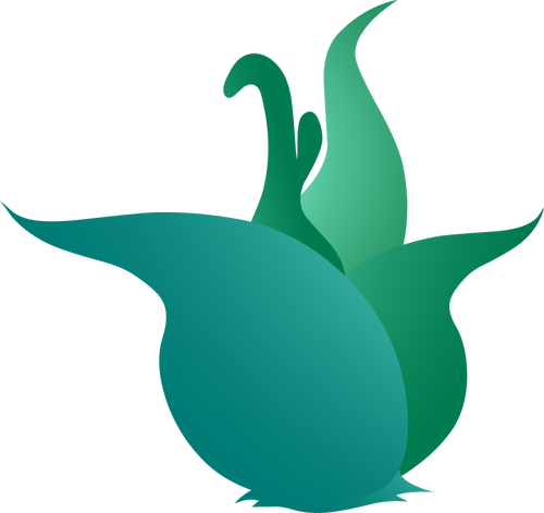 Immagine vettoriale della pianta in tre tonalità di verde