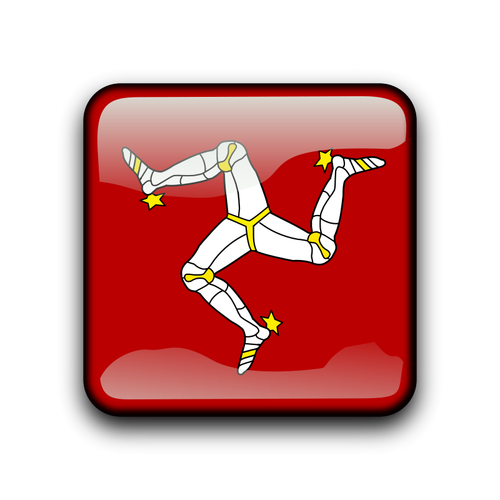 Isle of Man vector flag button