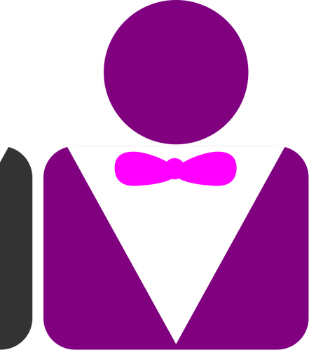 Vector clip art of posh man avatar