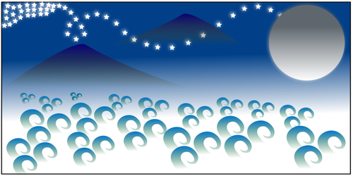 Beautiful night vector image