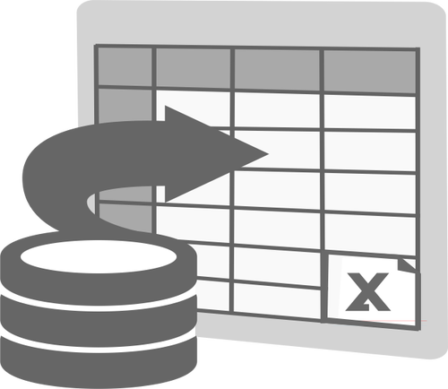 将导入到 Excel 图标矢量剪贴画