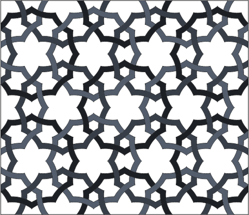 Interlaced itämainen toistuva kuvio