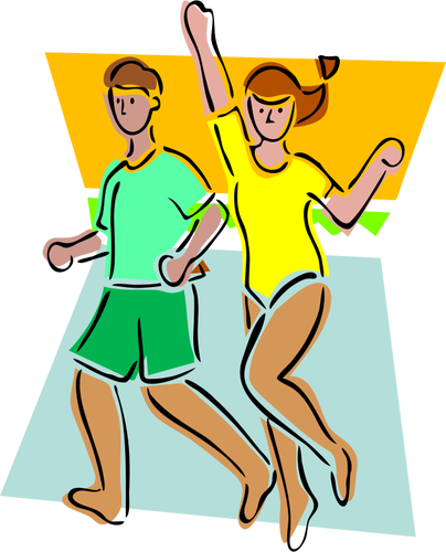 Vector graphics of runners