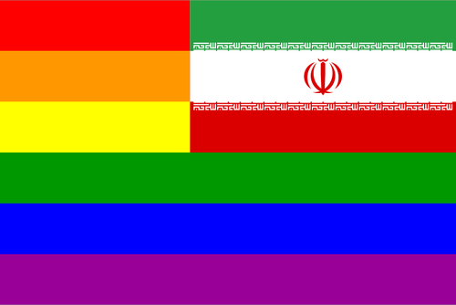 Bandiera iraniana e LGBT