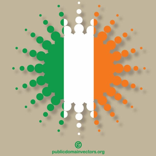 Irish flag halftone design