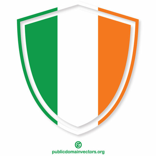Scut heraldic cu steag irlandez