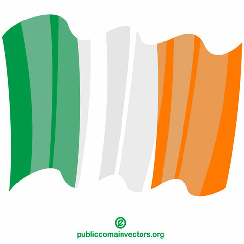 Drapeau agitant l’Irlande