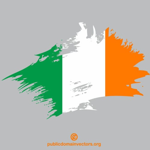 Irländsk flagga målad