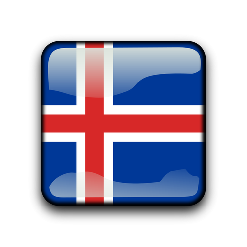 アイスランドの旗のボタン