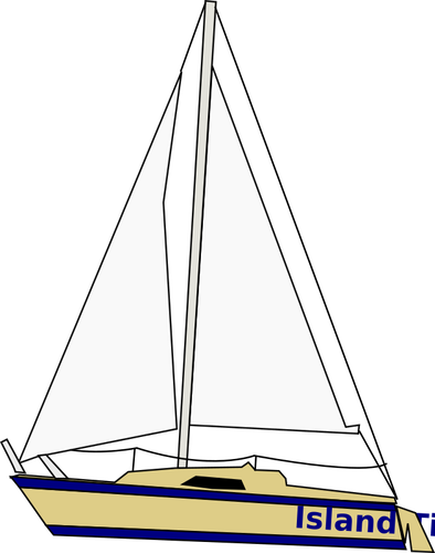 Motoryacht mit Segel