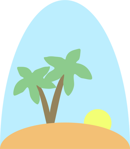 Gráficos del vector paisaje del mar