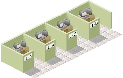 Vector clip art de caja de la oficina