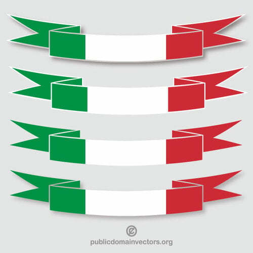 Banner mit italienischer Flagge