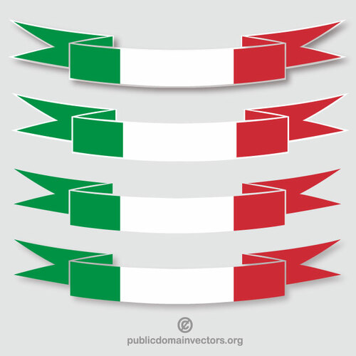 Italiaanse vlagbanners