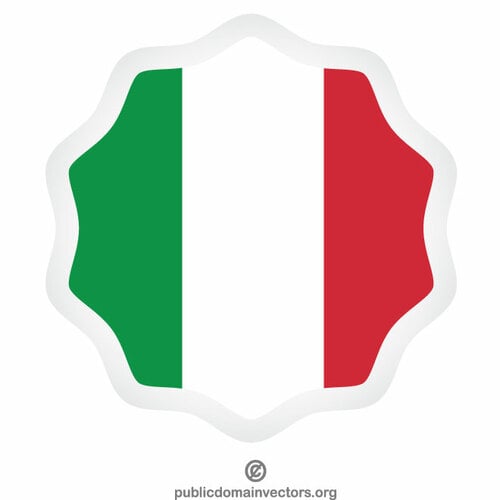 Наклейка с итальянским флагом
