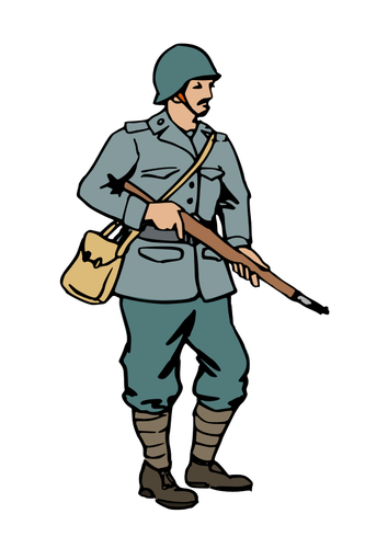 Soldado italiano do vetor de WW2