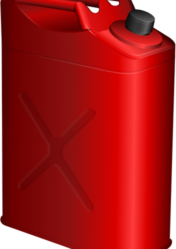 Vector drawing of red petrol canister