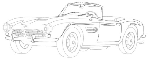 BMW 507 Outline Vector
