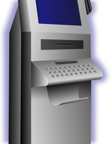 Vector image of an interactive kiosk