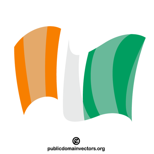 Drapeau national de la Côte d’Ivoire brandi