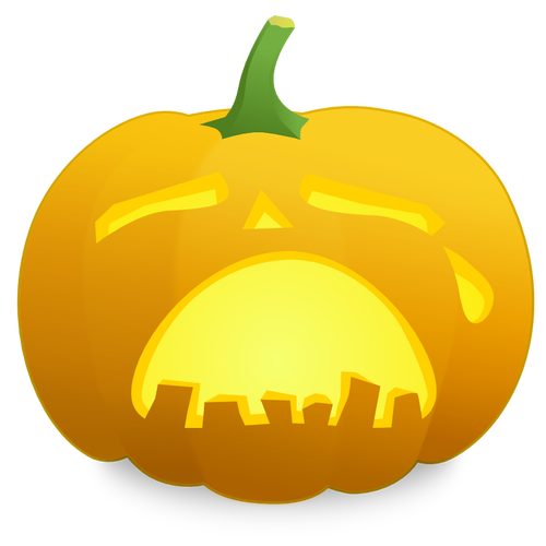 Crying pumpkin vector drawing