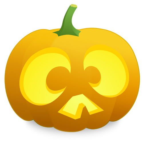 Surprised pumpkin vector image