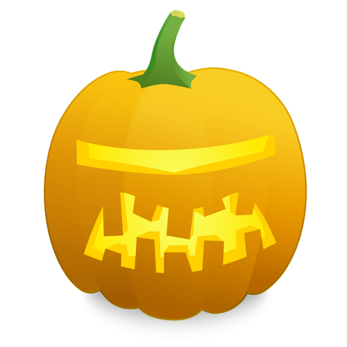 Space ship Halloween pumpkin vector drawing