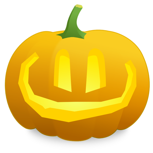 Overly smiling pumpkin vector illustration