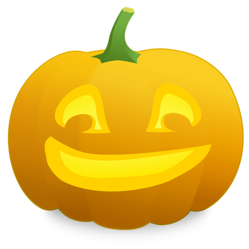 Satisfied pumpkin vector graphics
