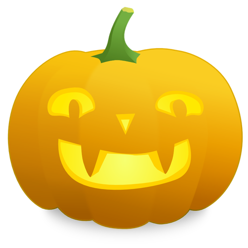 黄色の笑みを浮かべてかぼちゃベクトル画像