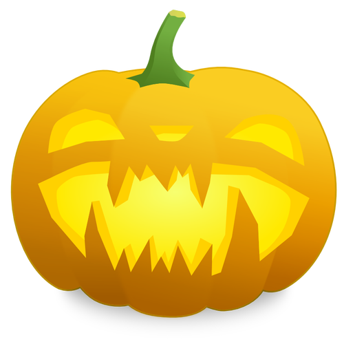 Spiky teeth pumpkin vector graphics