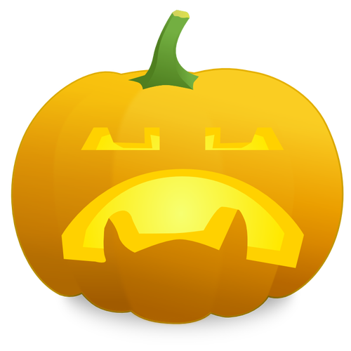 Pessimistic pumpkin vector drawing