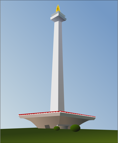 El monumento nacional de ilustración vectorial de Indonesia