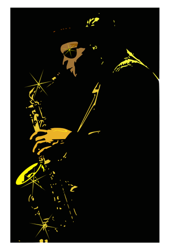 Векторный рисунок джазовый музыкант