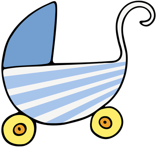 Image vectorielle de la poussette de bébé