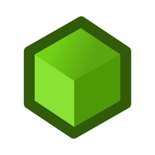 Green cube symbol