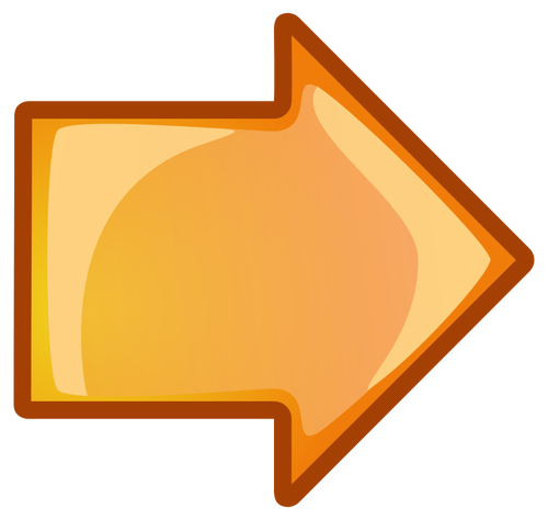 Orange arrow pointing right vector illustration