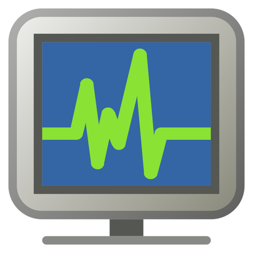 Computer monitoring icon vector illustration