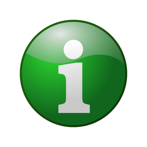 Icono de vector de información verde