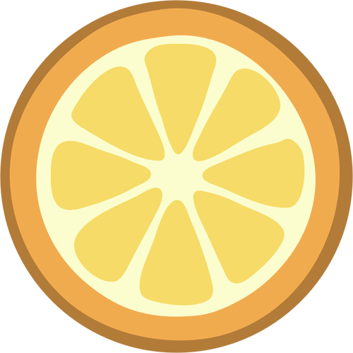 בתמונה וקטורית של פרוסה של תפוז
