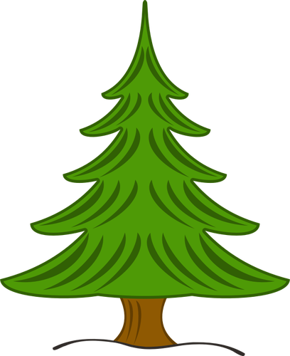 Vector image of green Christmas tree