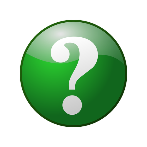 Green question mark sign vector image