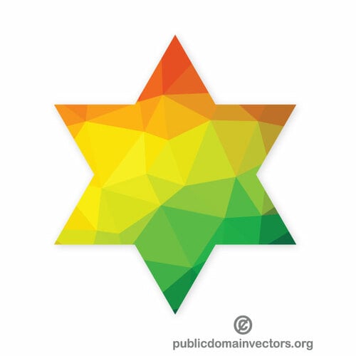 בתמונה וקטורית כוכב יהודי