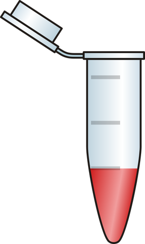 Geopende chemische buis