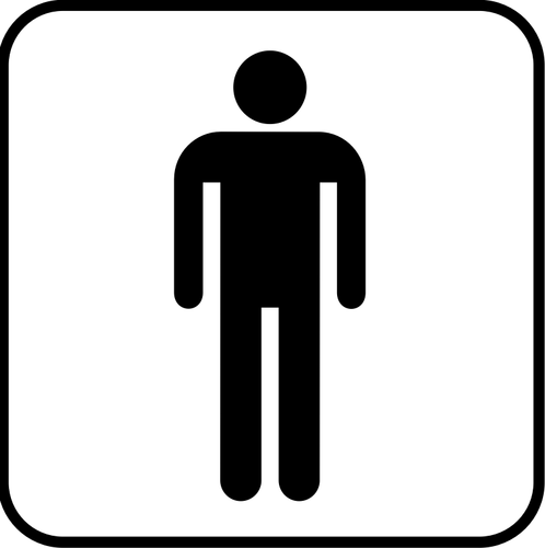 Pictogram voor een kamer van de mannen vector afbeelding