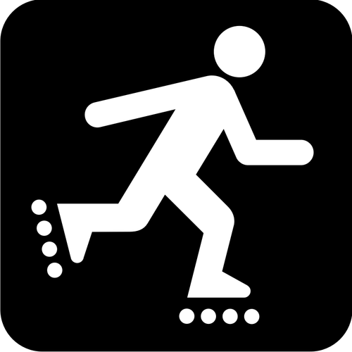 Pictogram for in-line skating vector image