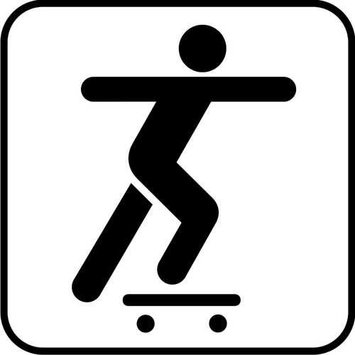 अमेरिकी राष्ट्रीय पार्क मैप्स pictogram skateboarding वेक्टर छवि के लिए