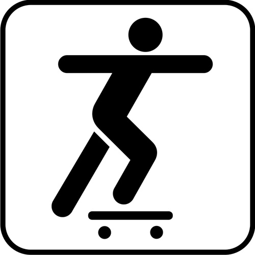 Amerikaanse Nationaalpark Maps pictogram voor skateboarden vector afbeelding