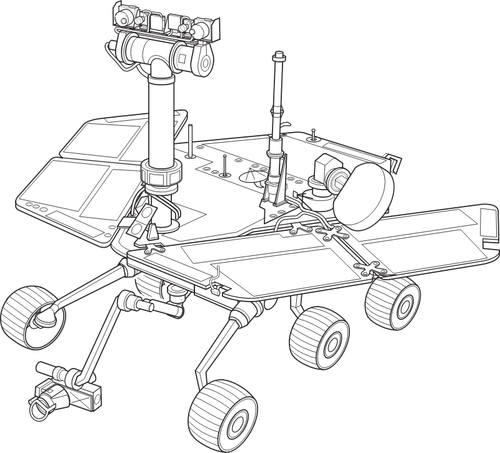 NASA の探査ローバー車両ベクトル クリップ アート